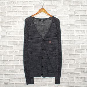 RAF by RAF SIMONS M Cardigan Sweater Gray Lightweight knit